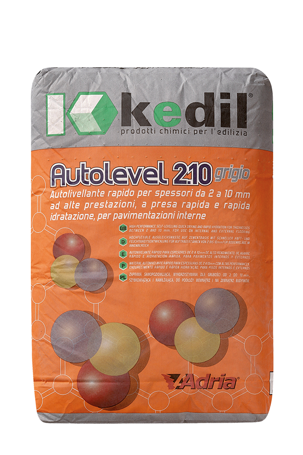 Schnelle selbstnivellierende Ausgleichsmasse Kkedil Autolevel 2.10 grau für Schichtdicken von 2-10 mm im Innenbereich.