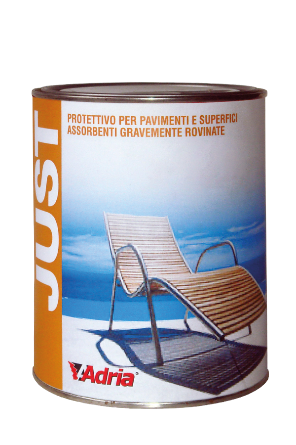 Adria JUST protection for severely damaged absorbent floors and surfaces.