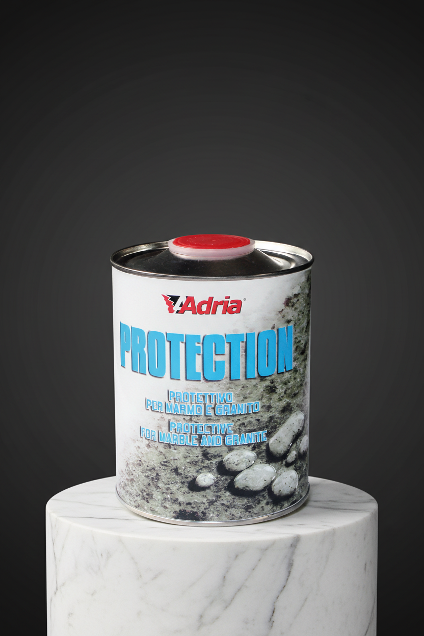 Lattina di protezione Adria per marmo e granito su piedistallo.
