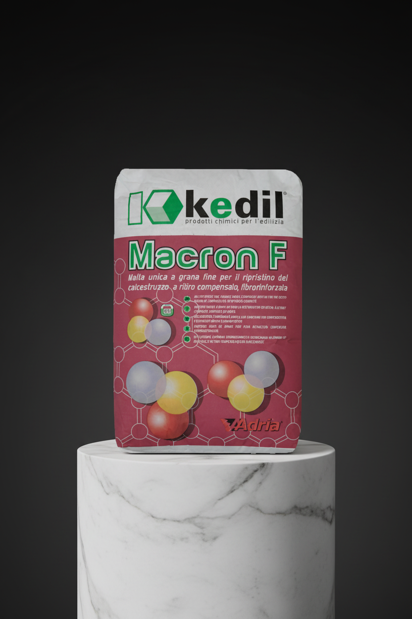 A bag of Macron F plaster on the pedestal.