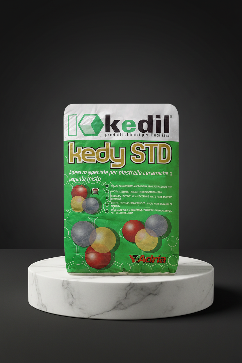 Confezione di adesivo speciale per piastrelle ceramiche Kedy STD.