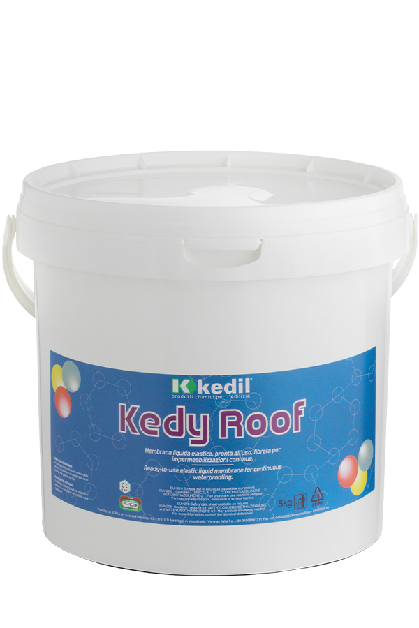 Kedy Roof von Kedil: elastische Flüssigmembran 5 kg für durchgehende Abdichtungen.