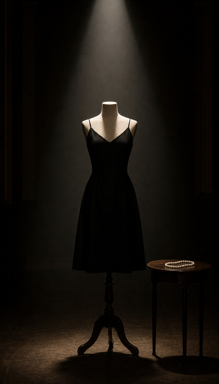 The plain black dress