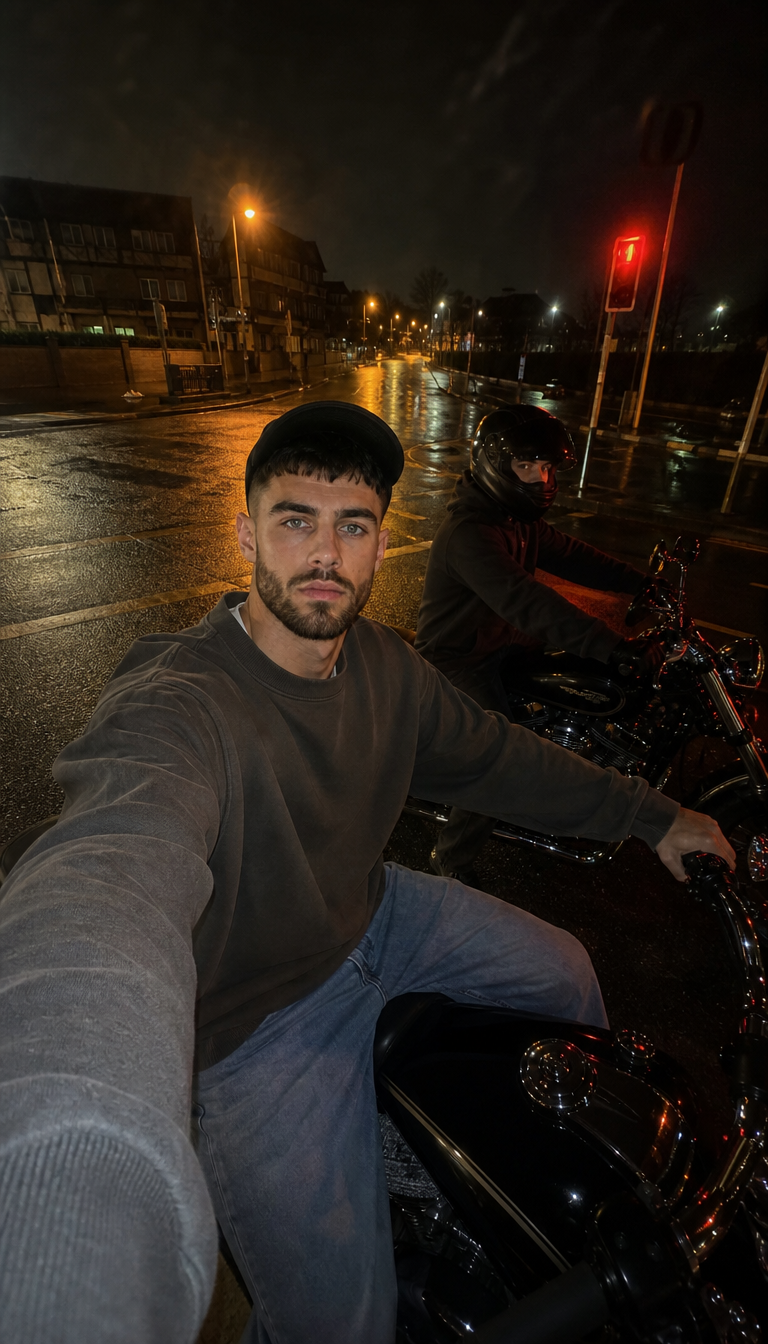 Both of us at the lights 3