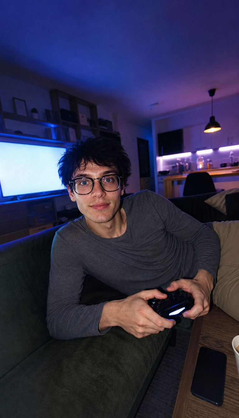 Lying down with a gamepad 2