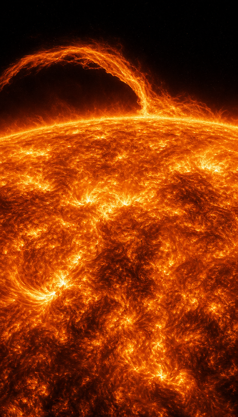 The surface of the star is boiling