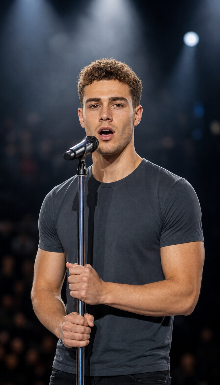 Alone on stage