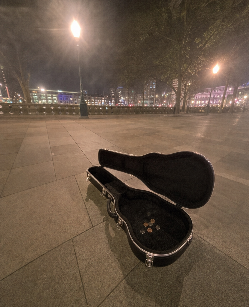 Busking on the seafront 1