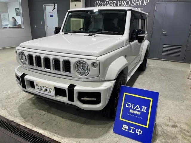 ジムニーLにダイヤモンドキーパーで輝きと保護を施した施工事例