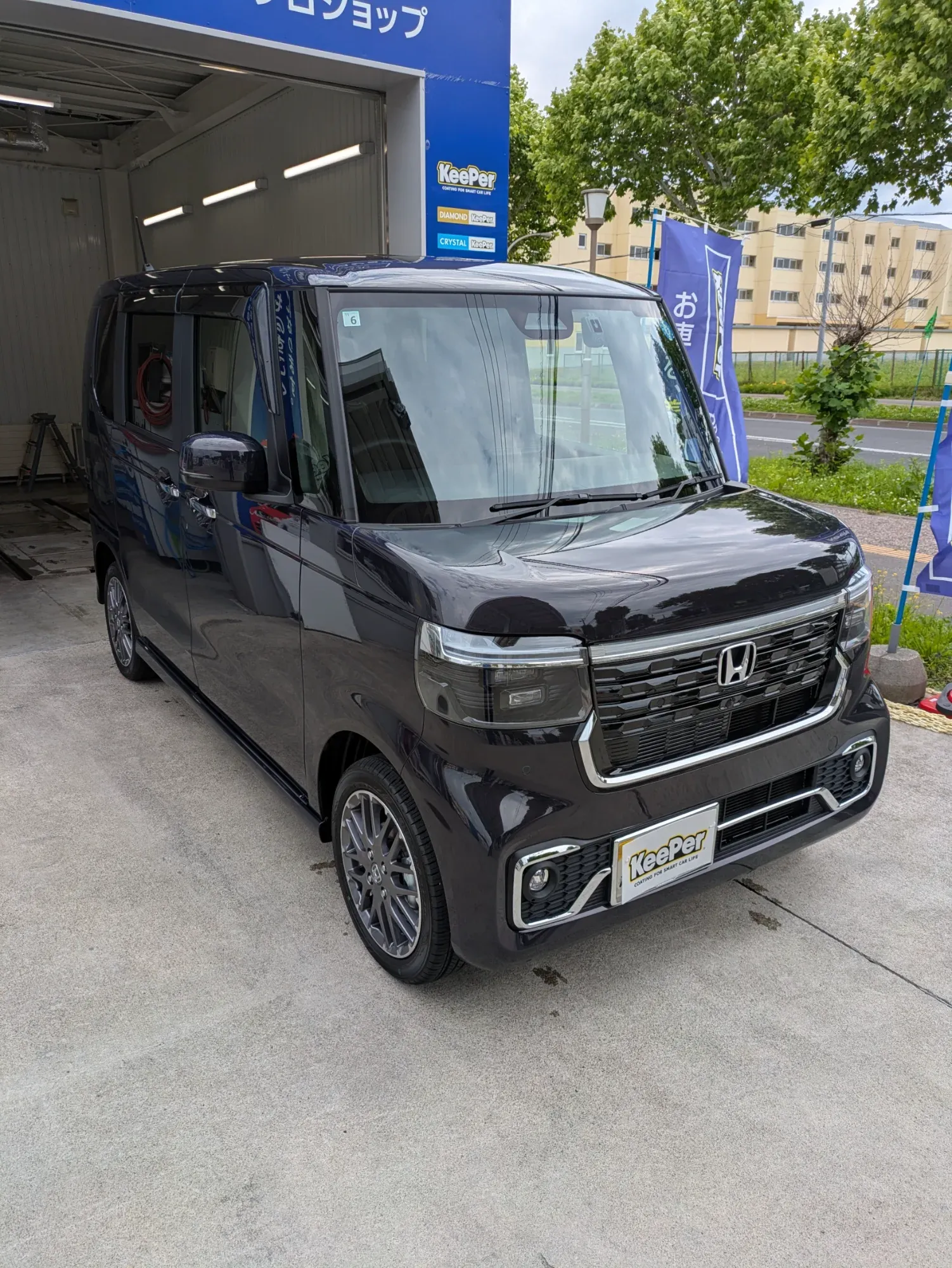 ホンダN-BOXへのダイヤⅡキーパー施工例、軽自動車コーティング