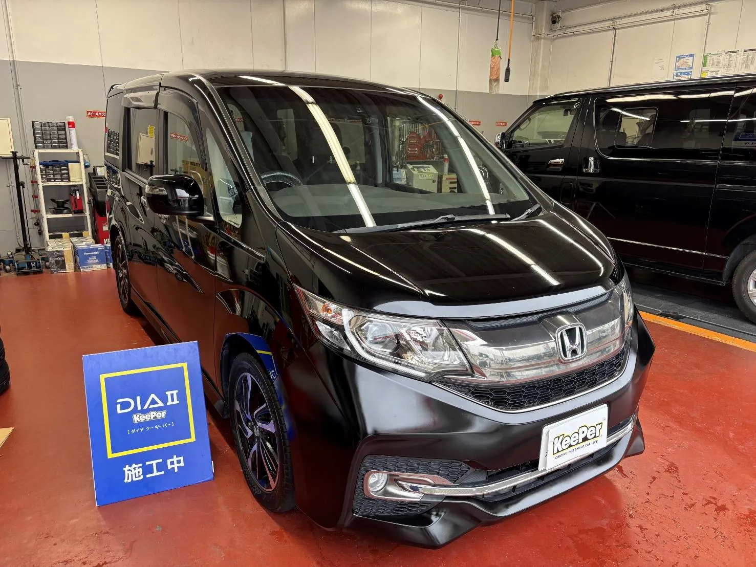 ホンダ フリード ダイヤⅡキーパー施工事例 ブラック・濃色系コンパクトカー