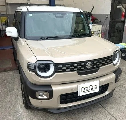 スズキ・クロスビーにダイヤIIキーパープレミアムを施工した新車ガラスコーティング事例