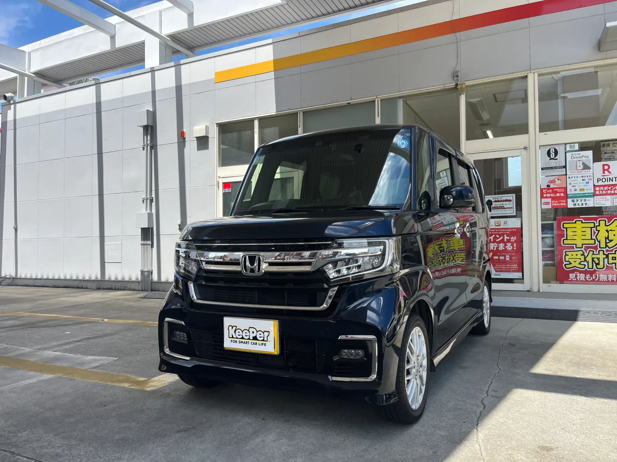 ホンダN-BOXカスタム（ブラック）にフレッシュキーパーを施工した中古車・経年車施工事例
