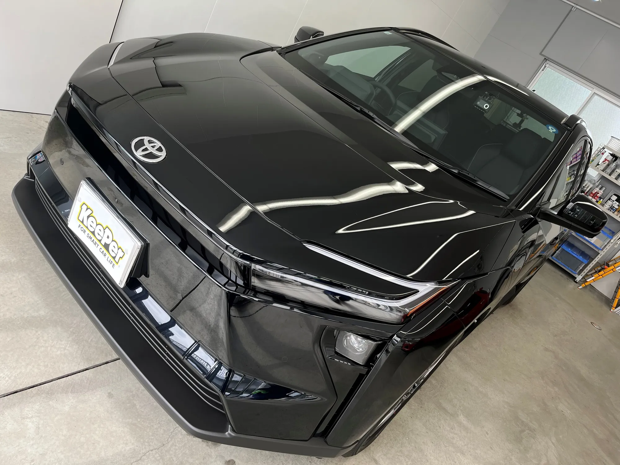 トヨタ　bZ4Xのカーコーティング施工事例