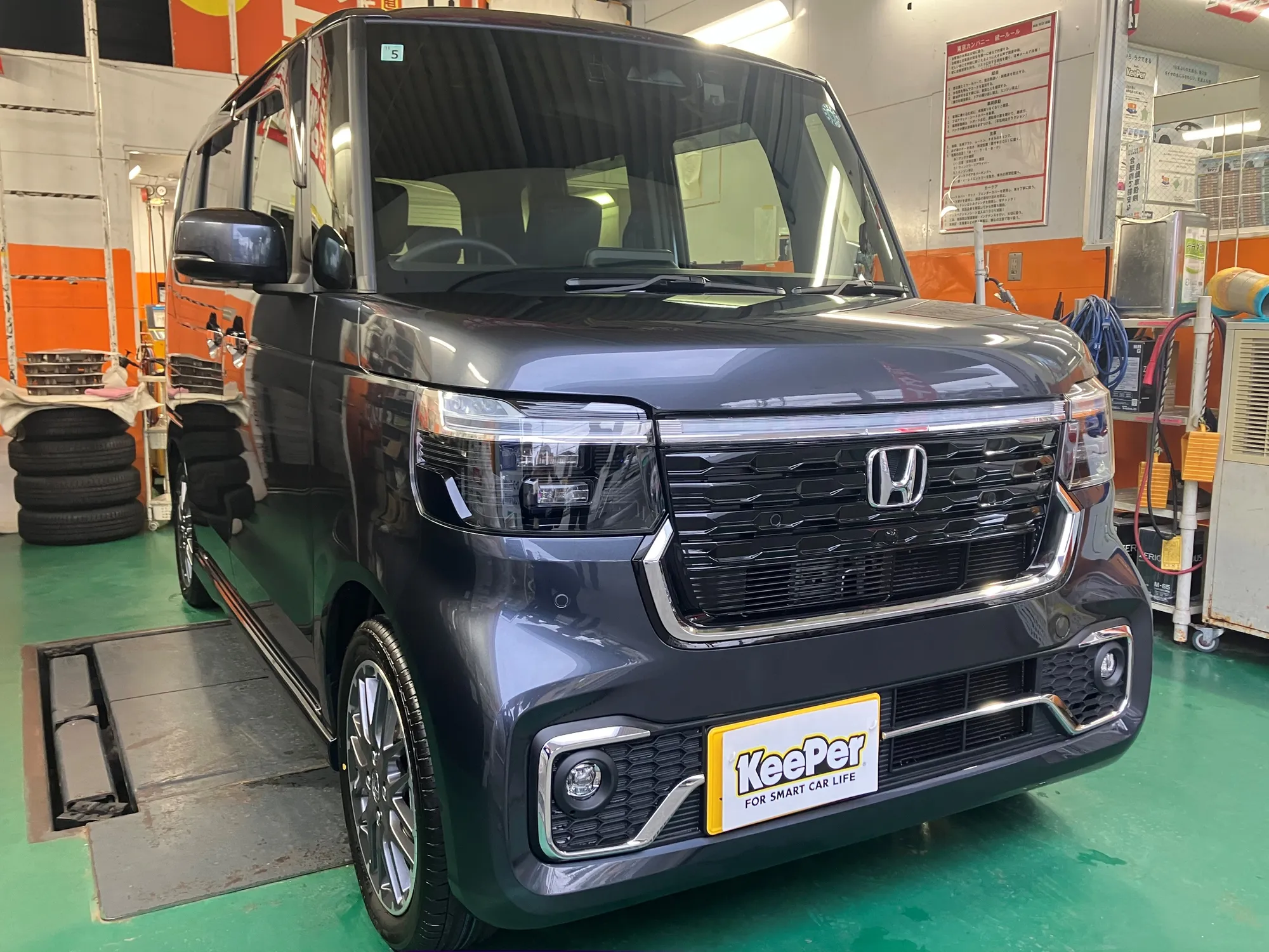 ホンダ・Ｎ－ＢＯＸのカーコーティング施工事例