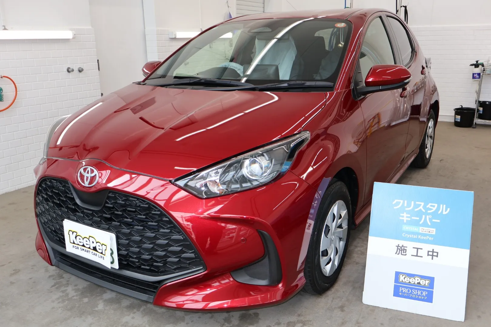 トヨタ　ヤリスのカーコーティング施工事例