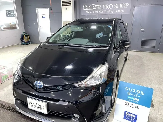 トヨタ　プリウスαのカーコーティング施工事例