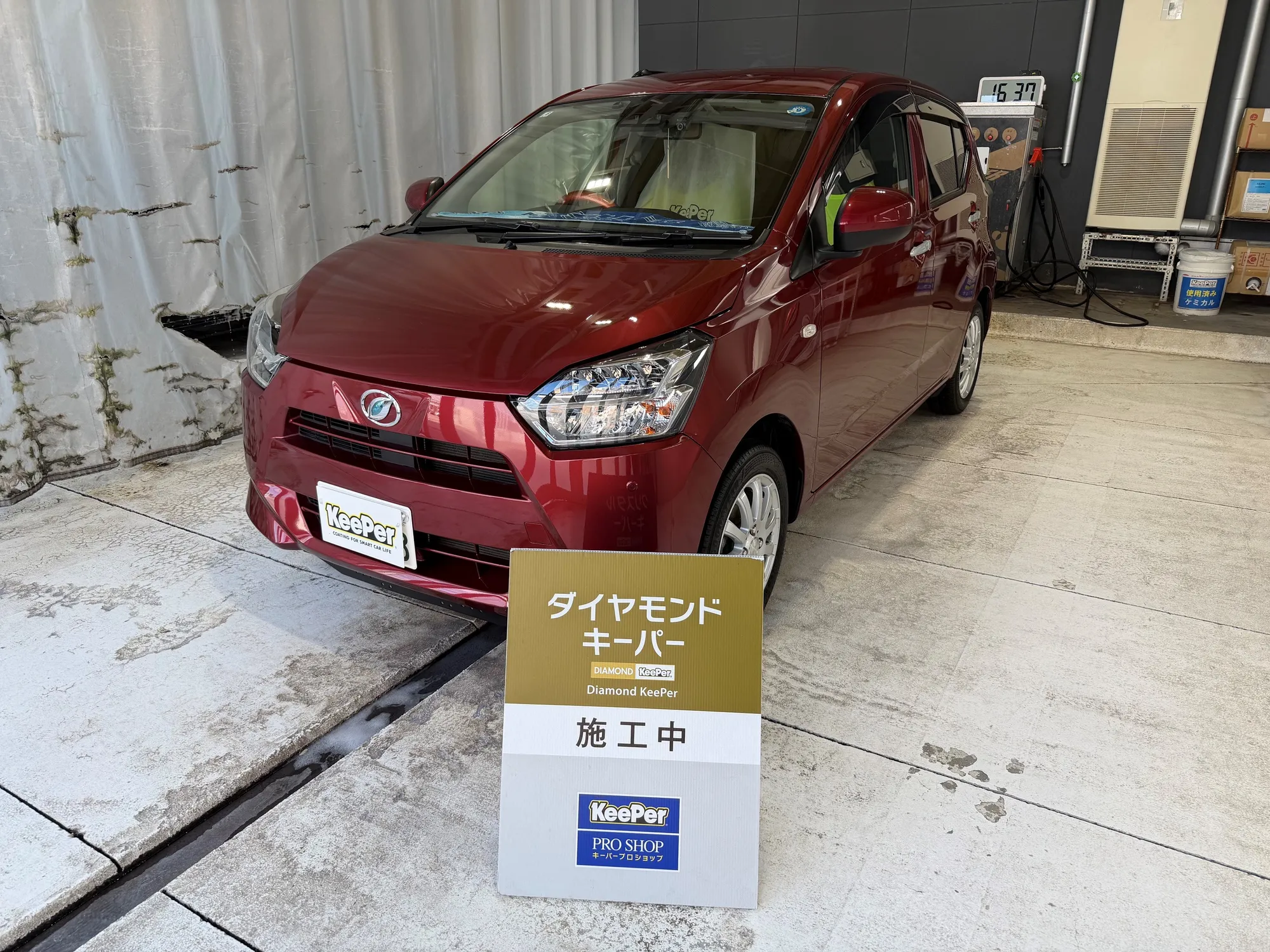 ダイハツ ミラのカーコーティング施工事例