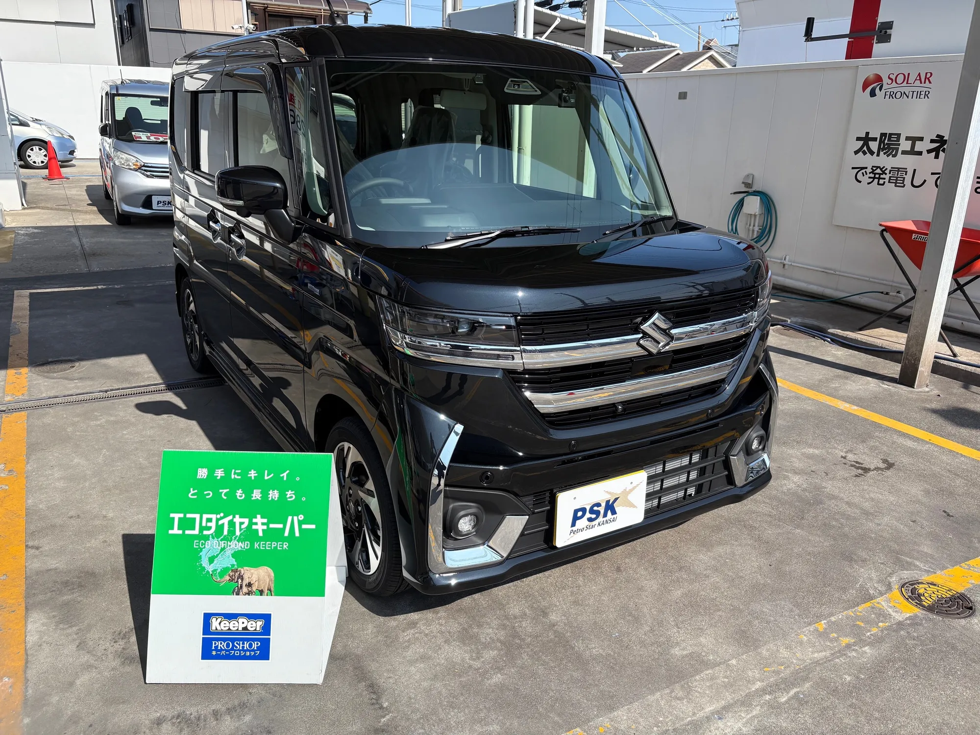 スズキ　スペーシアのカーコーティング施工事例