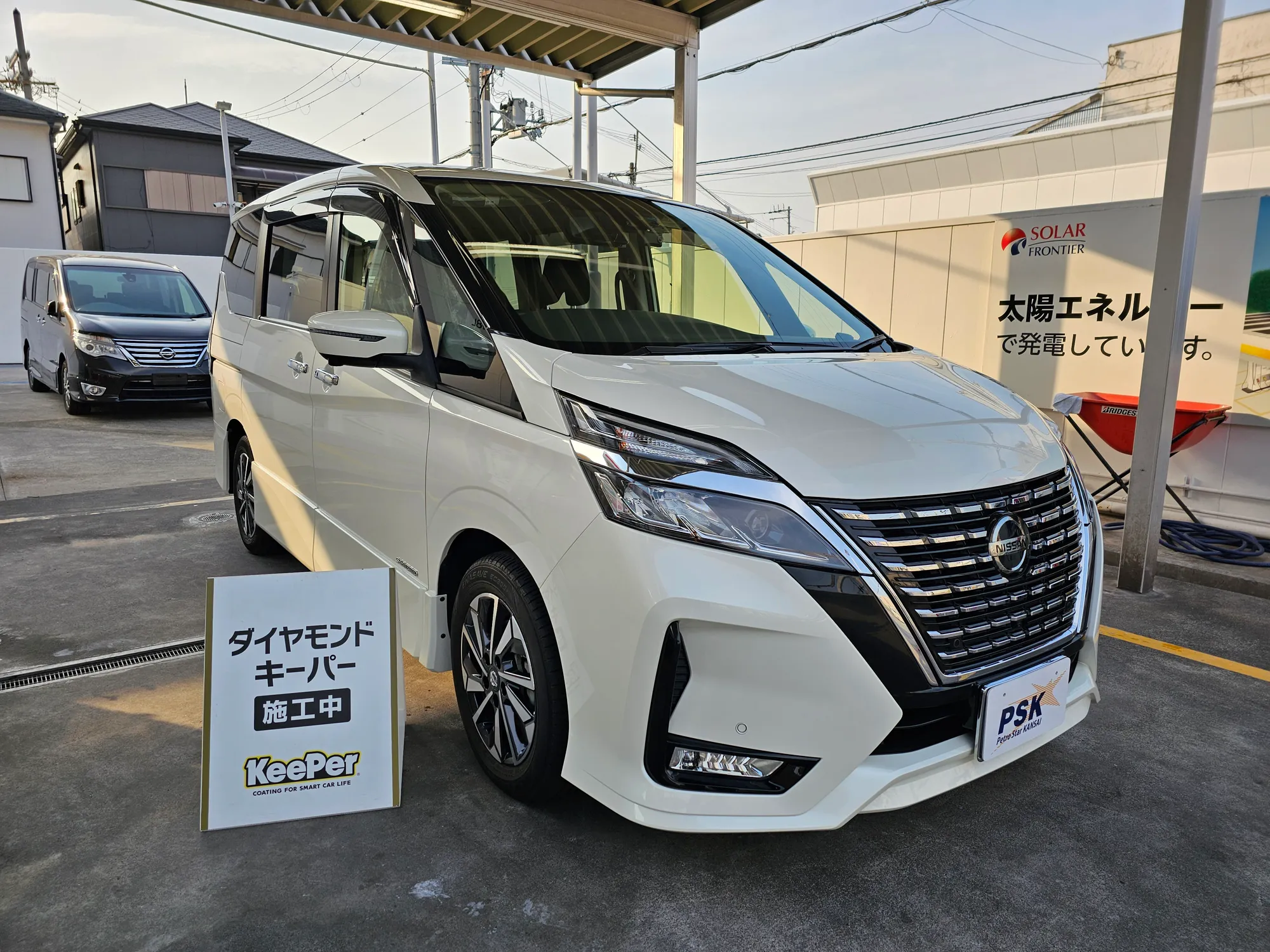 日産　セレナのカーコーティング施工事例