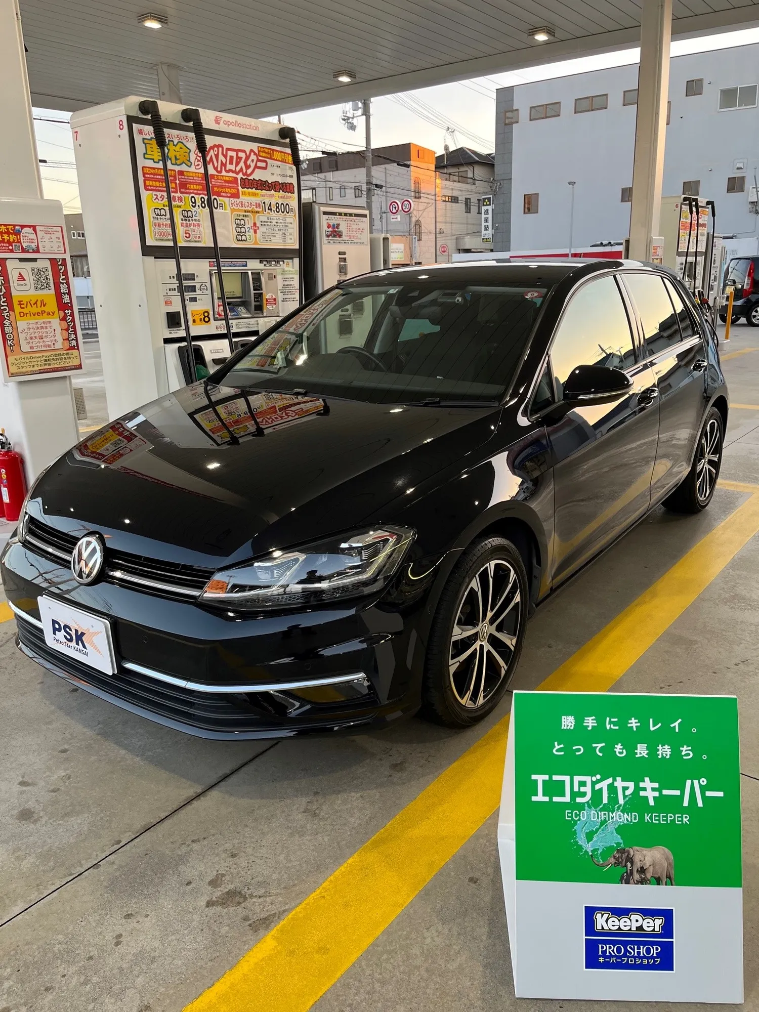 ワーゲンゴルフのカーコーティング施工事例