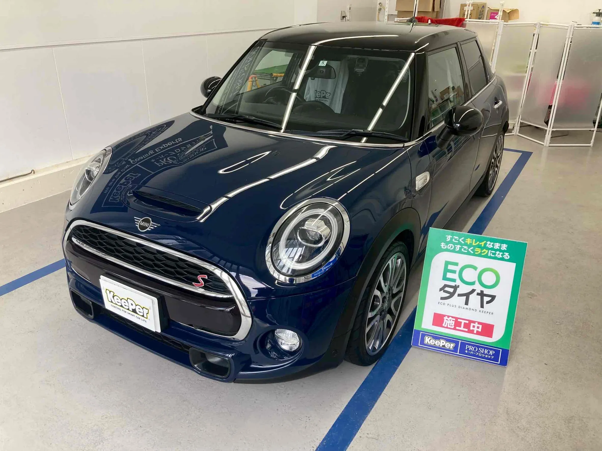MINI　クーパーのカーコーティング施工事例