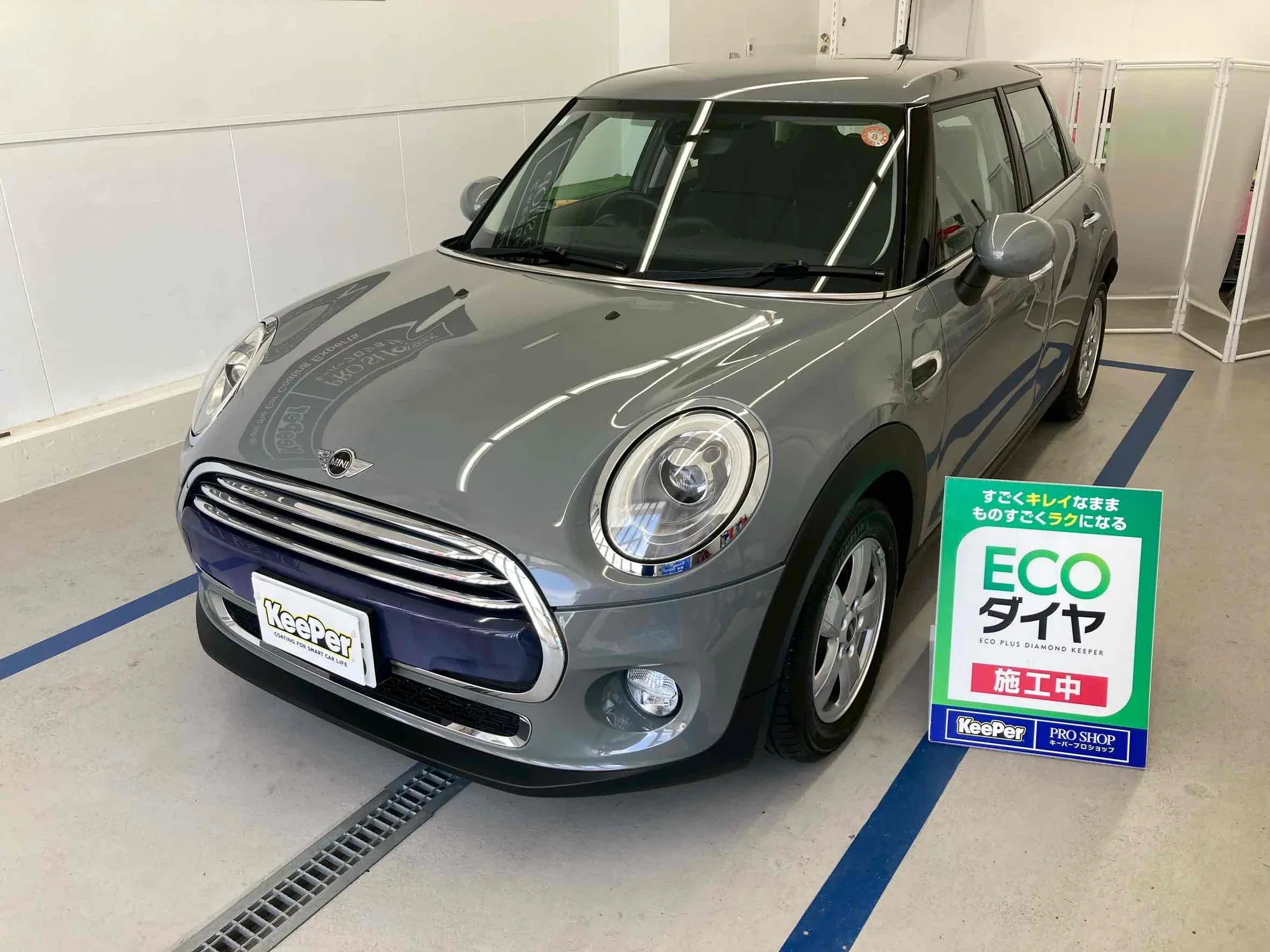 MINI　クーパーのカーコーティング施工事例