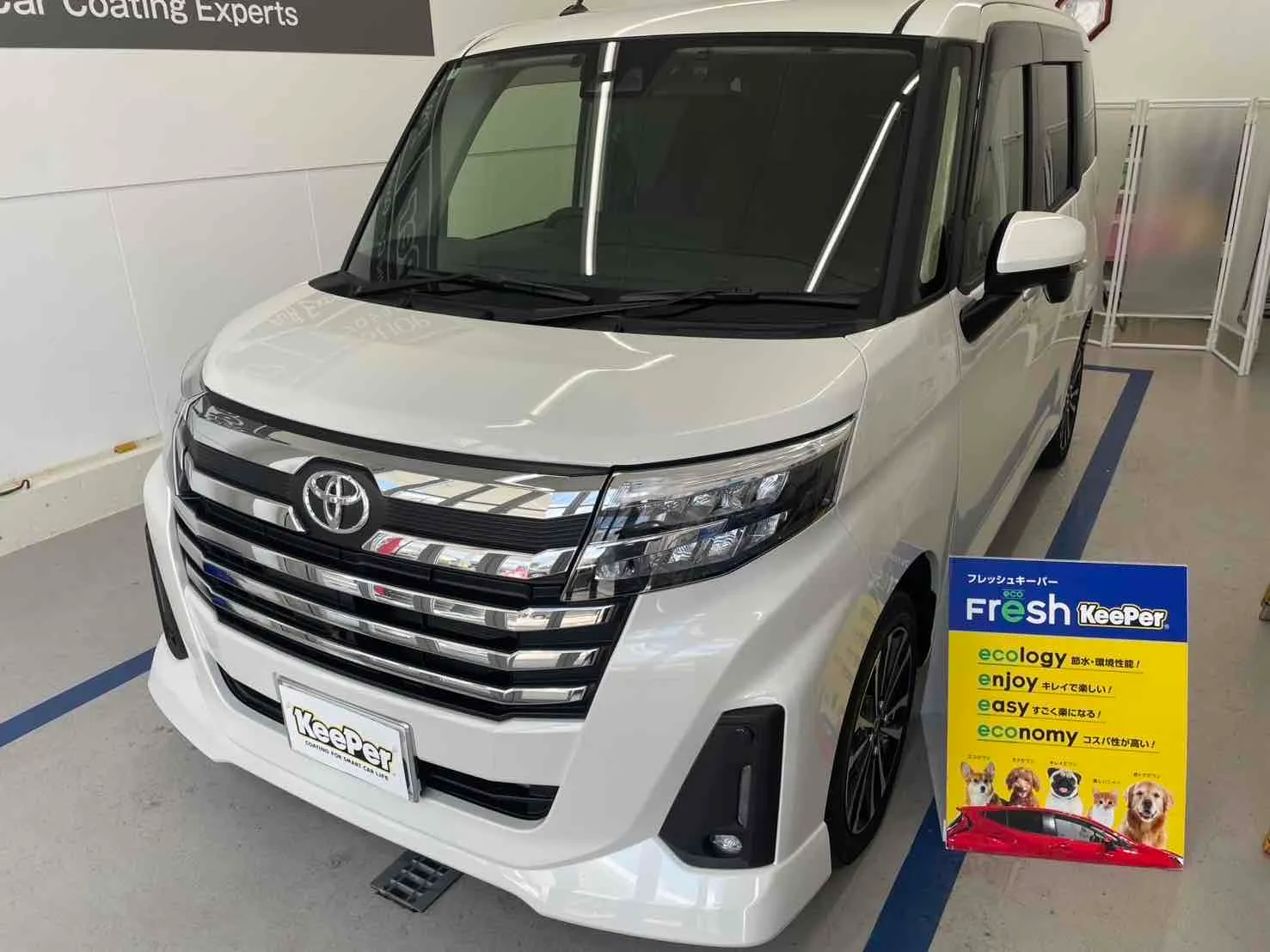 トヨタ　ルーミーのカーコーティング施工事例