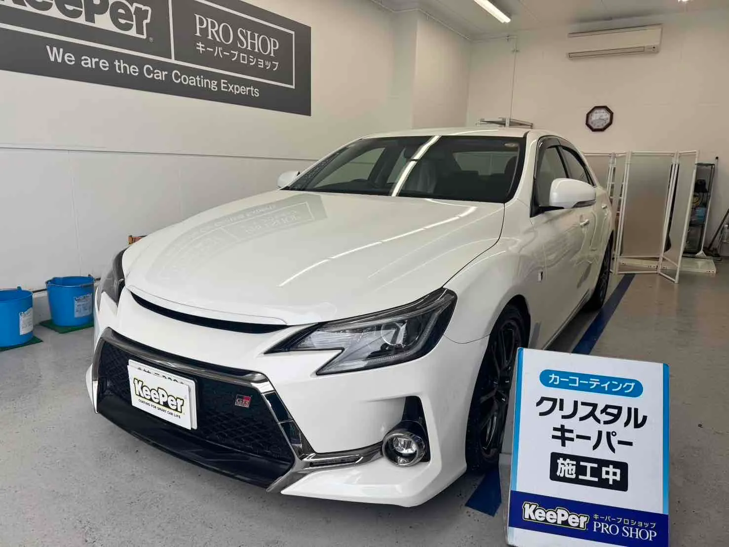 トヨタ　マークXのカーコーティング施工事例