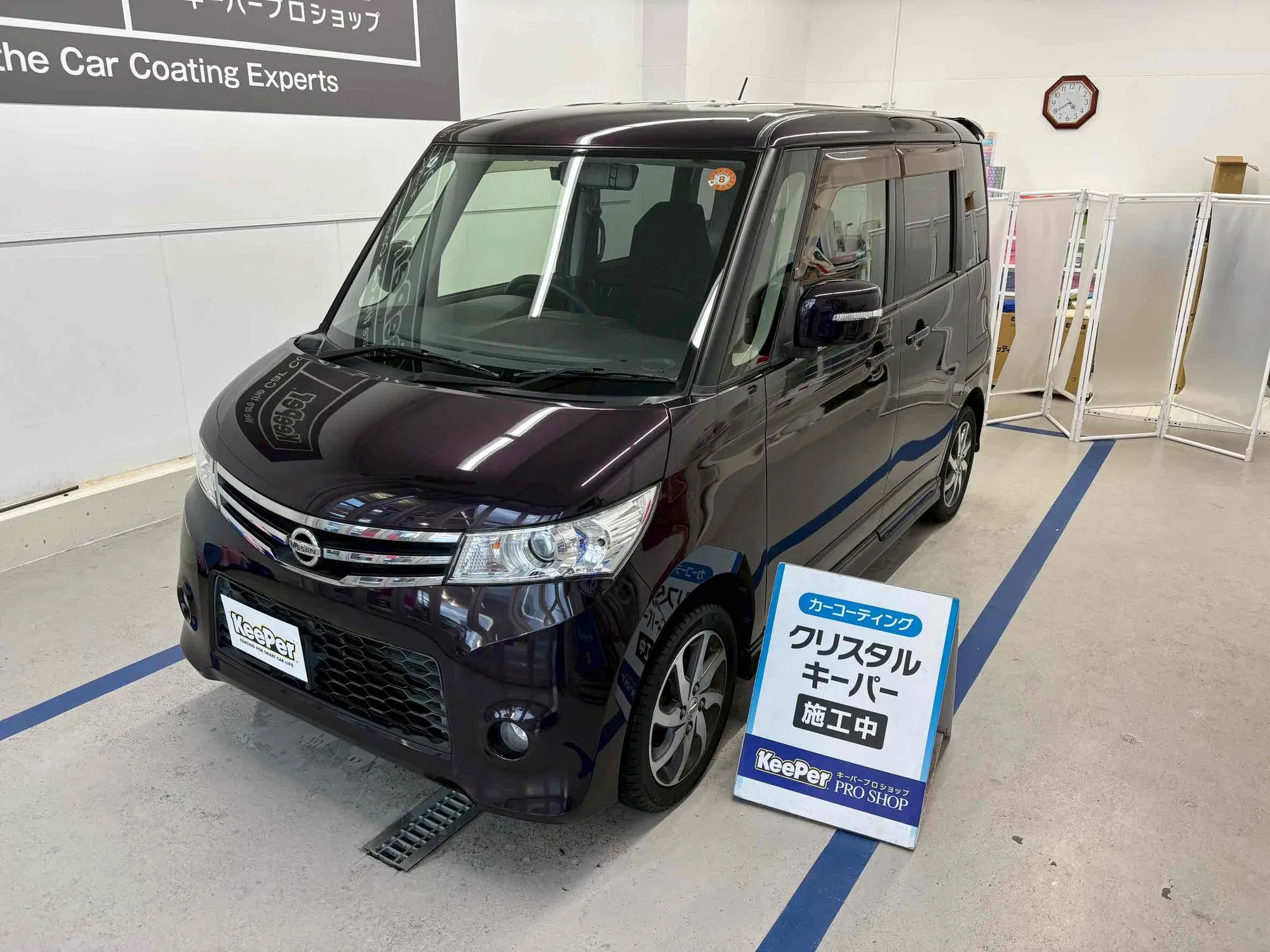 ニッサン　ROOXのカーコーティング施工事例