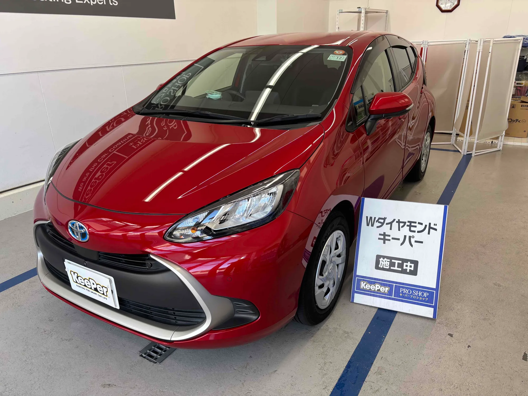 トヨタ　アクアのカーコーティング施工事例