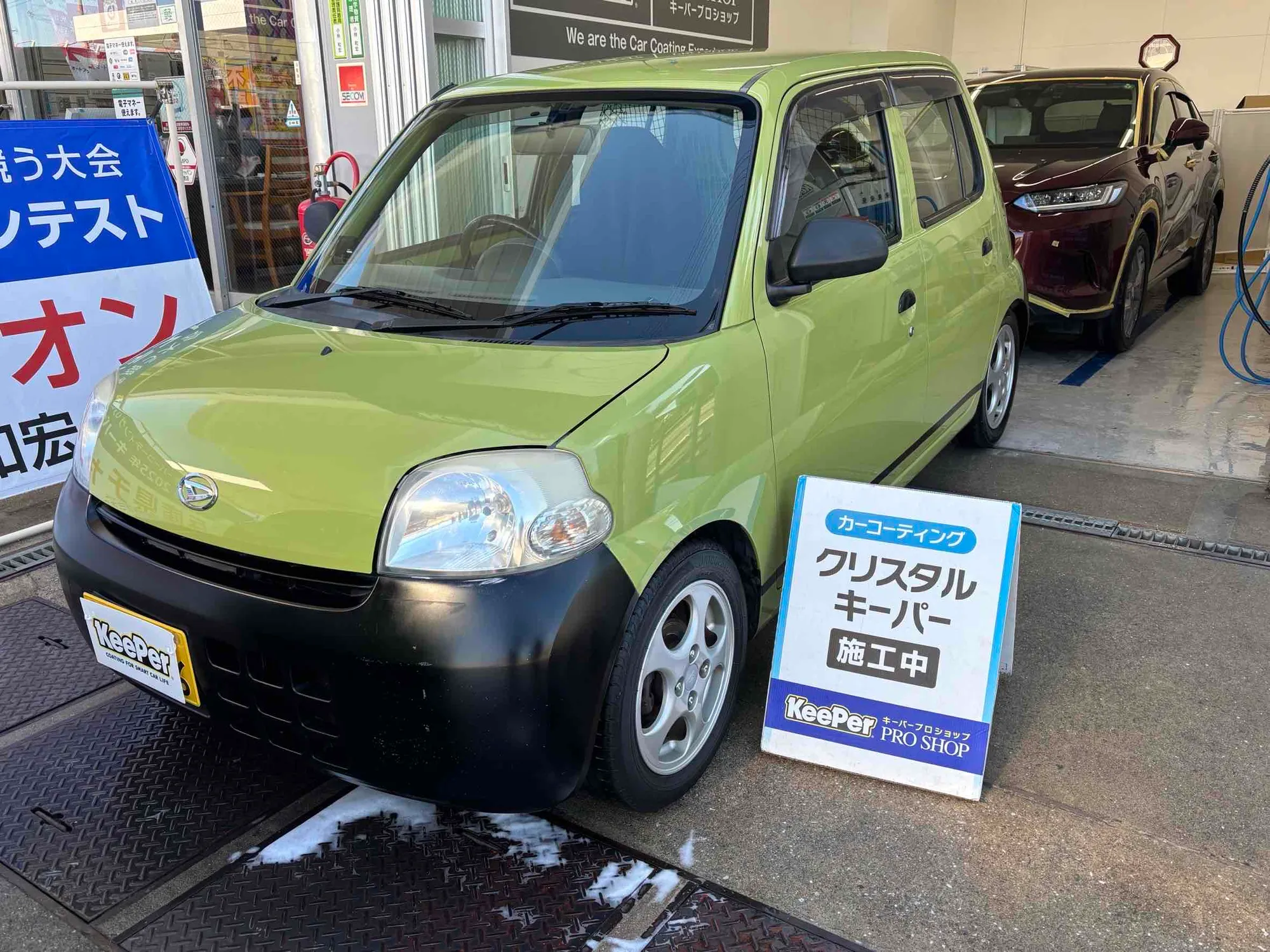 ダイハツ　エッセのカーコーティング施工事例