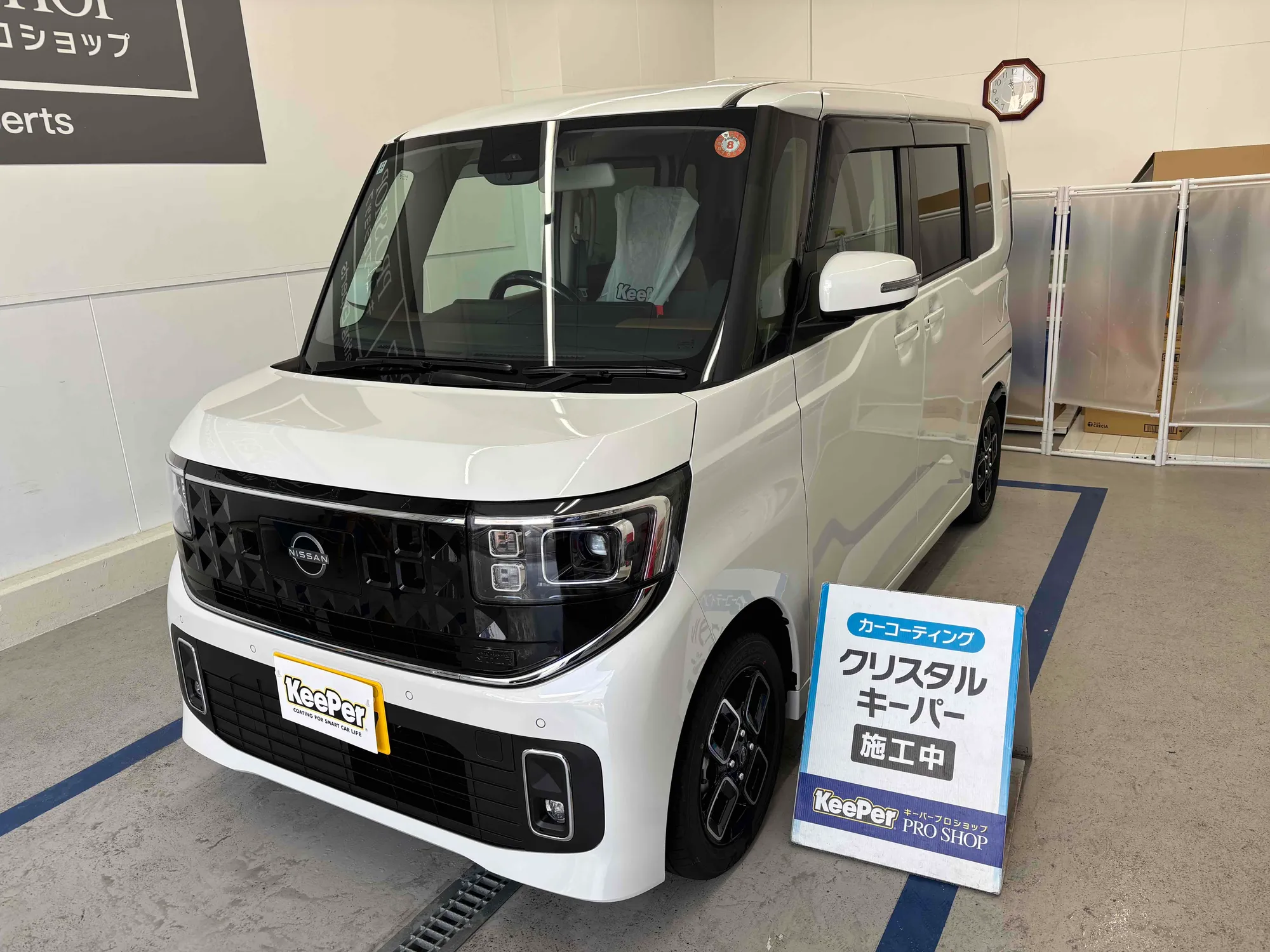 ニッサン　ROOXのカーコーティング施工事例