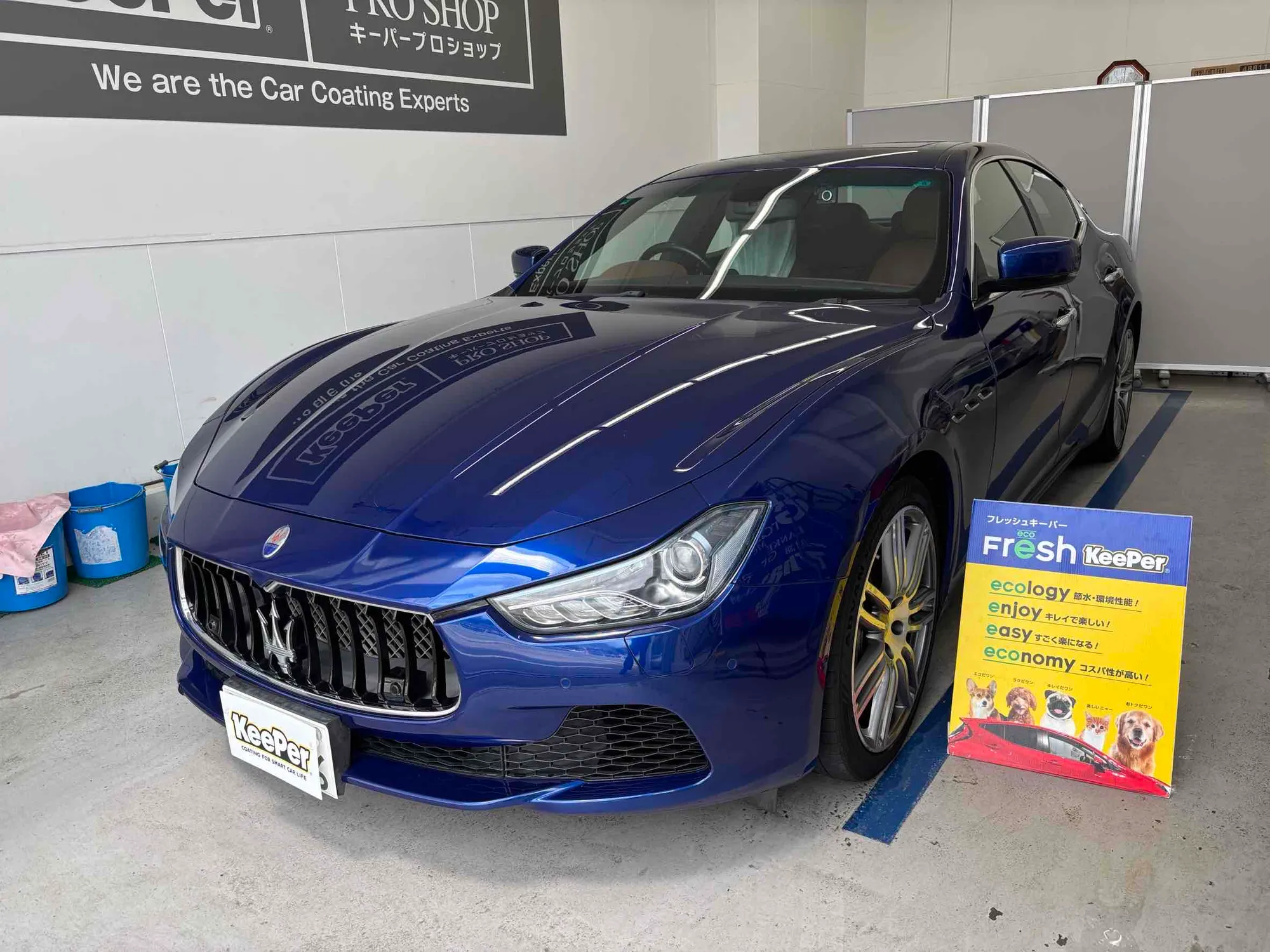 マセラティ　ギブリのカーコーティング施工事例