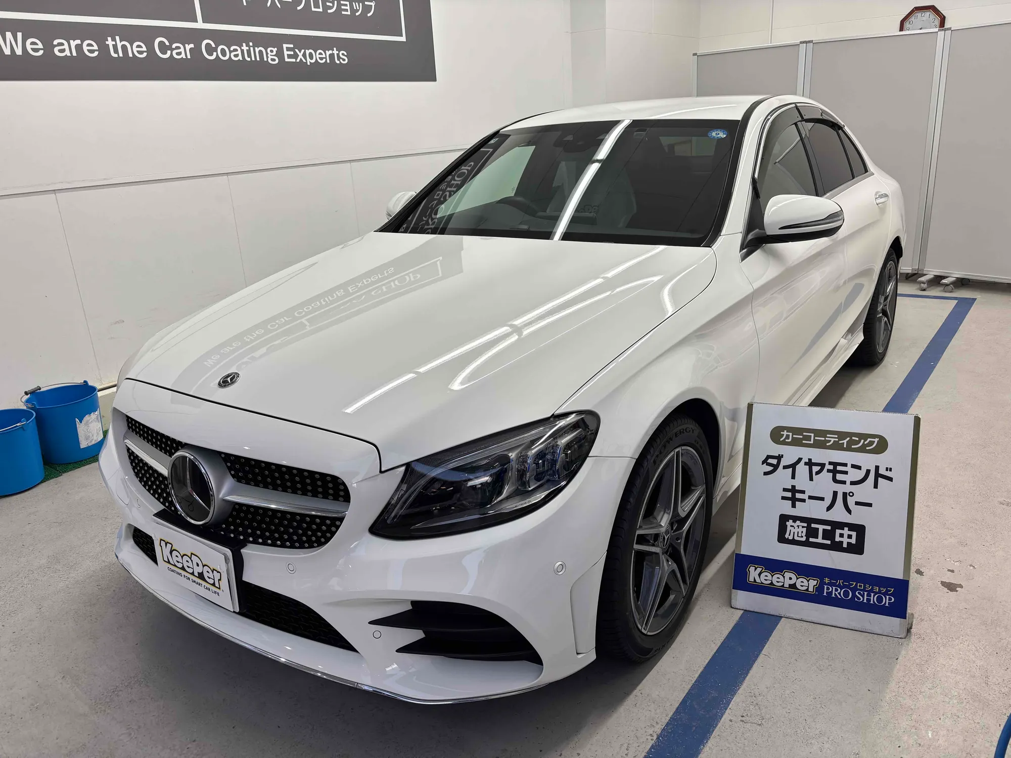 ベンツ　Cクラスのカーコーティング施工事例