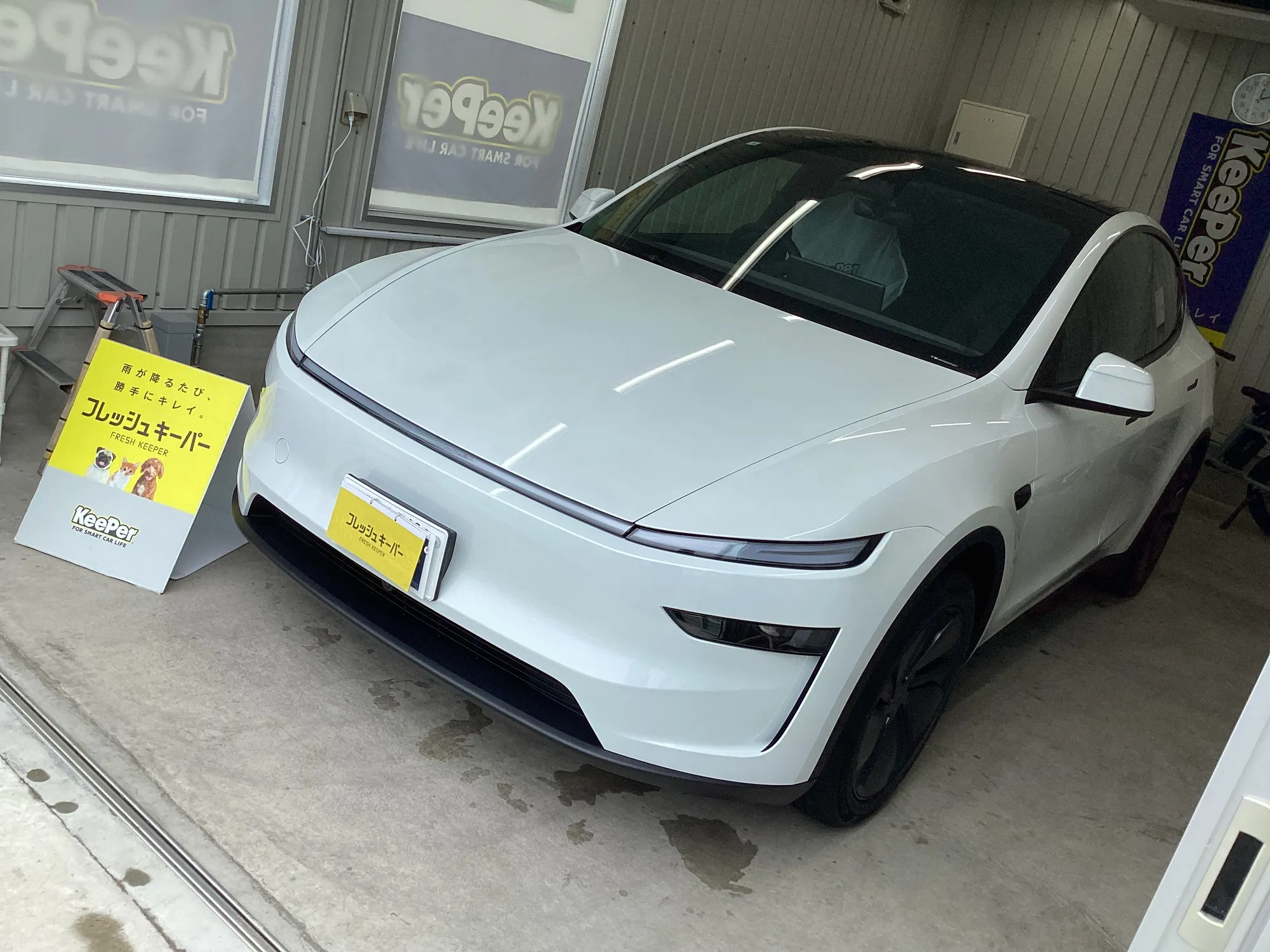 テスラ モデルYのカーコーティング施工事例
