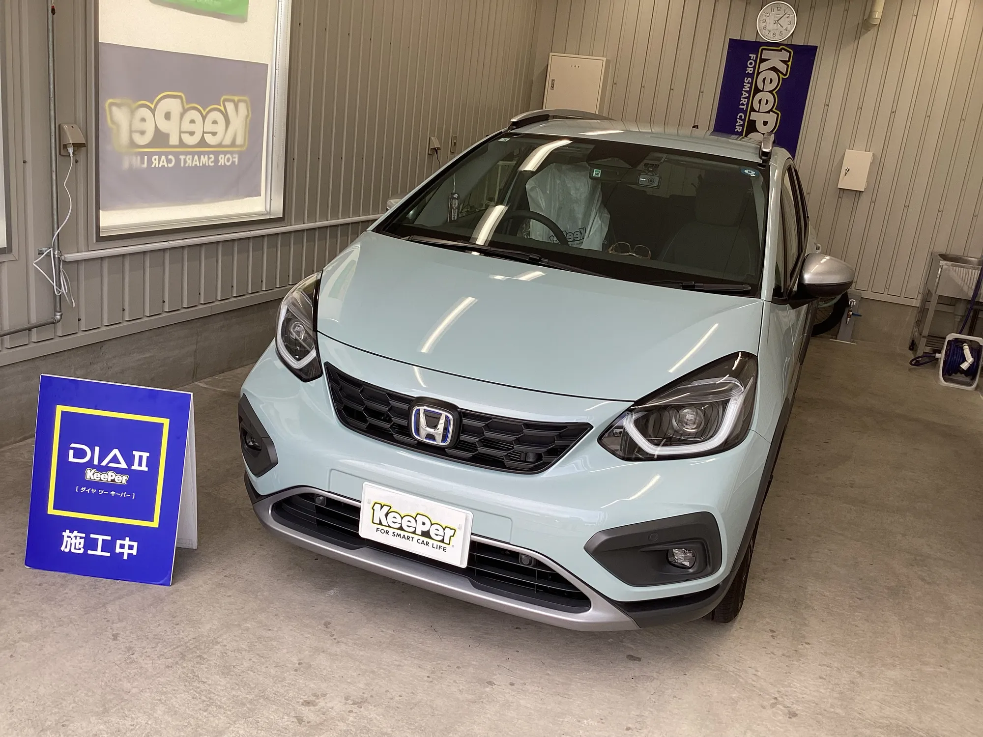 ホンダ フィットのカーコーティング施工事例