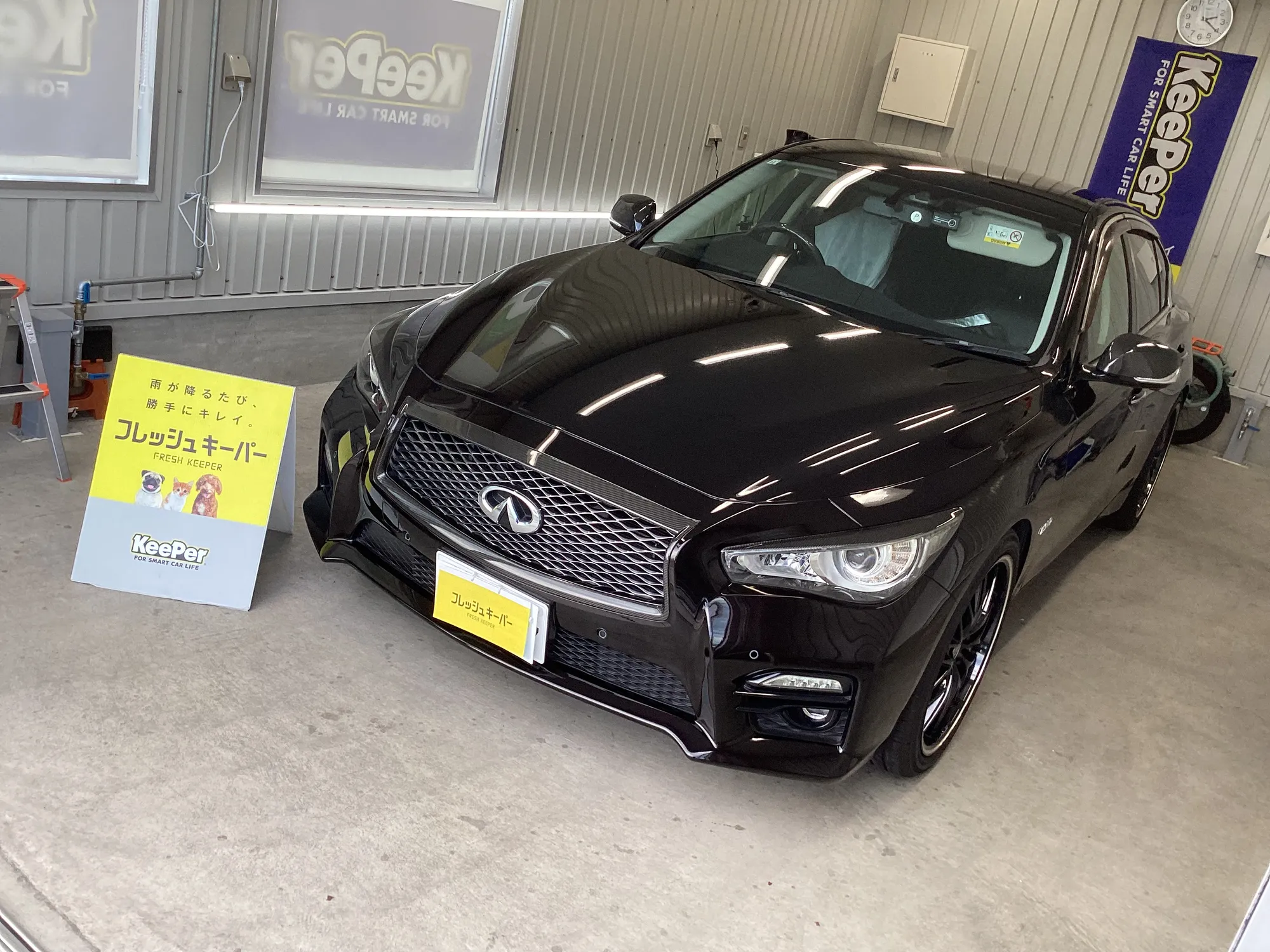 日産　スカイラインのカーコーティング施工事例