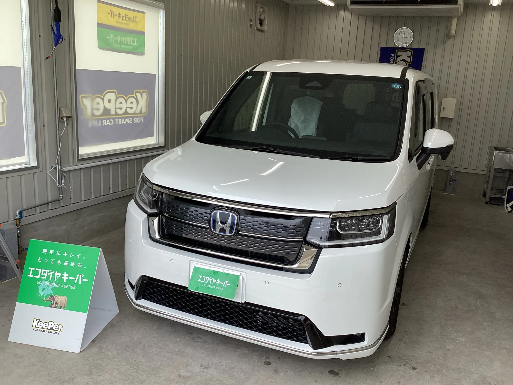 ホンダ　ステップワゴンのカーコーティング施工事例