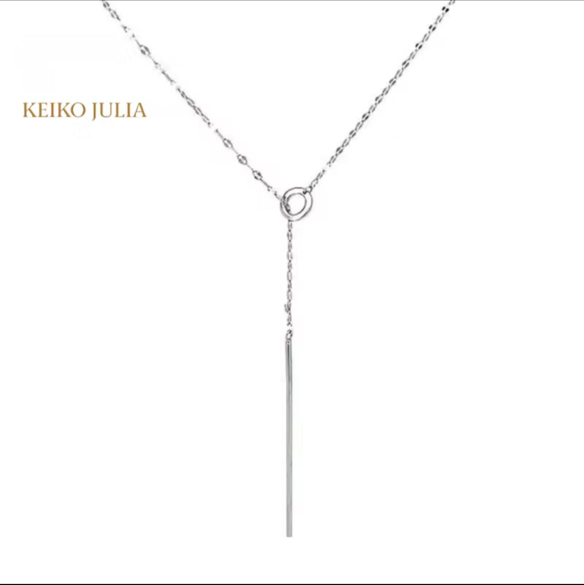 Circle Drop Necklace WG