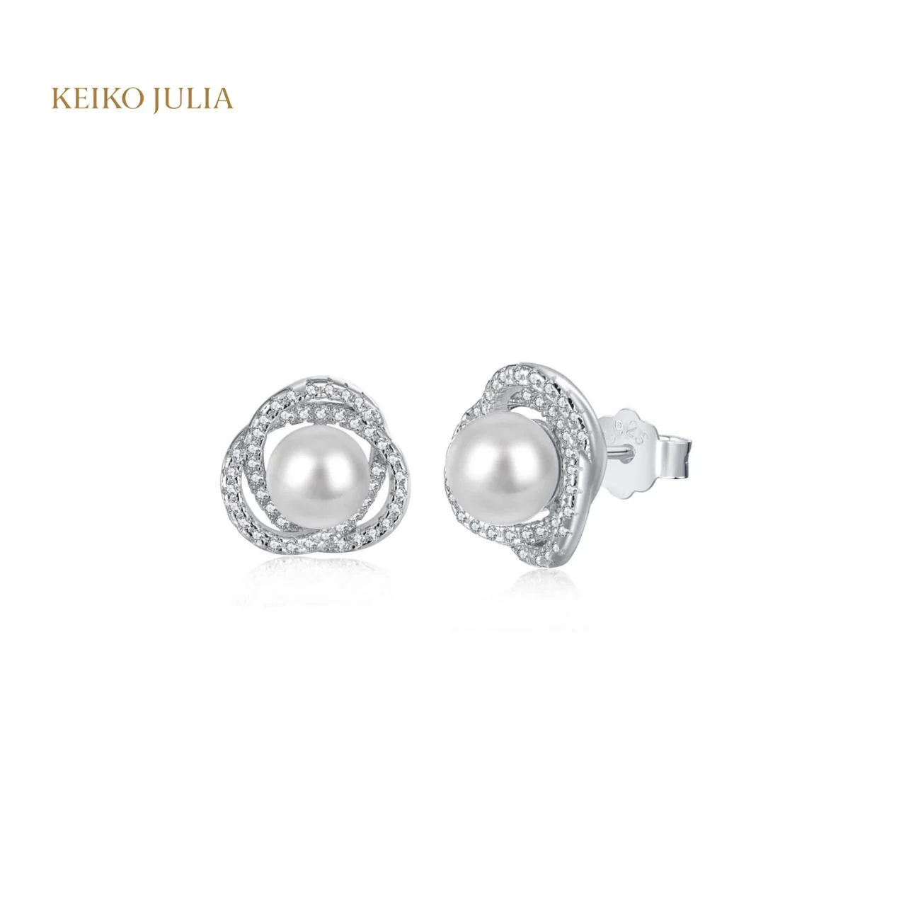 Pearl Circle Earrings
