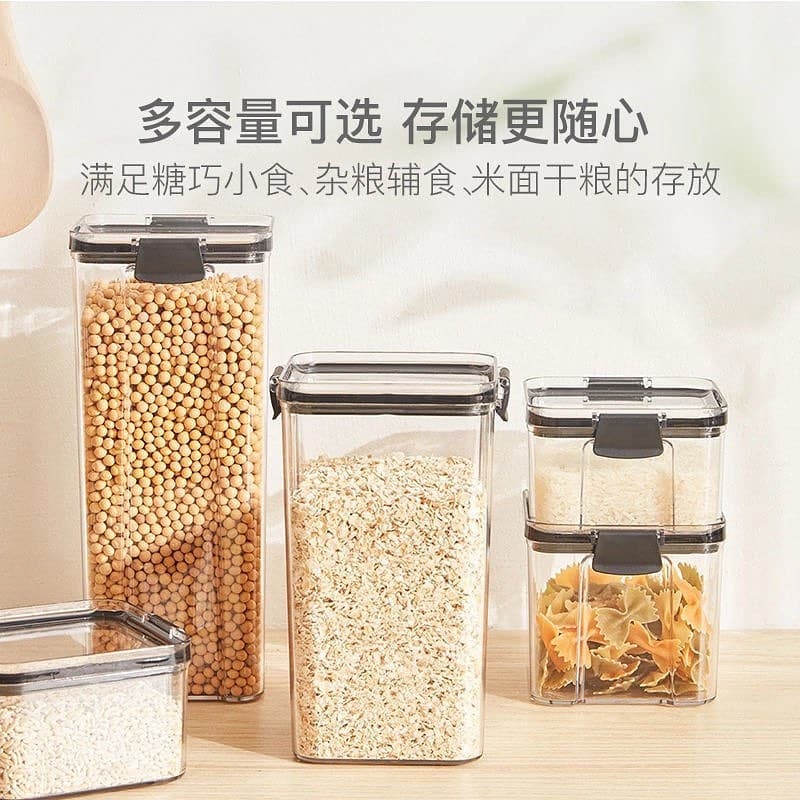 Airtight Storage Jars: Moisture-proof and stackable, saving space