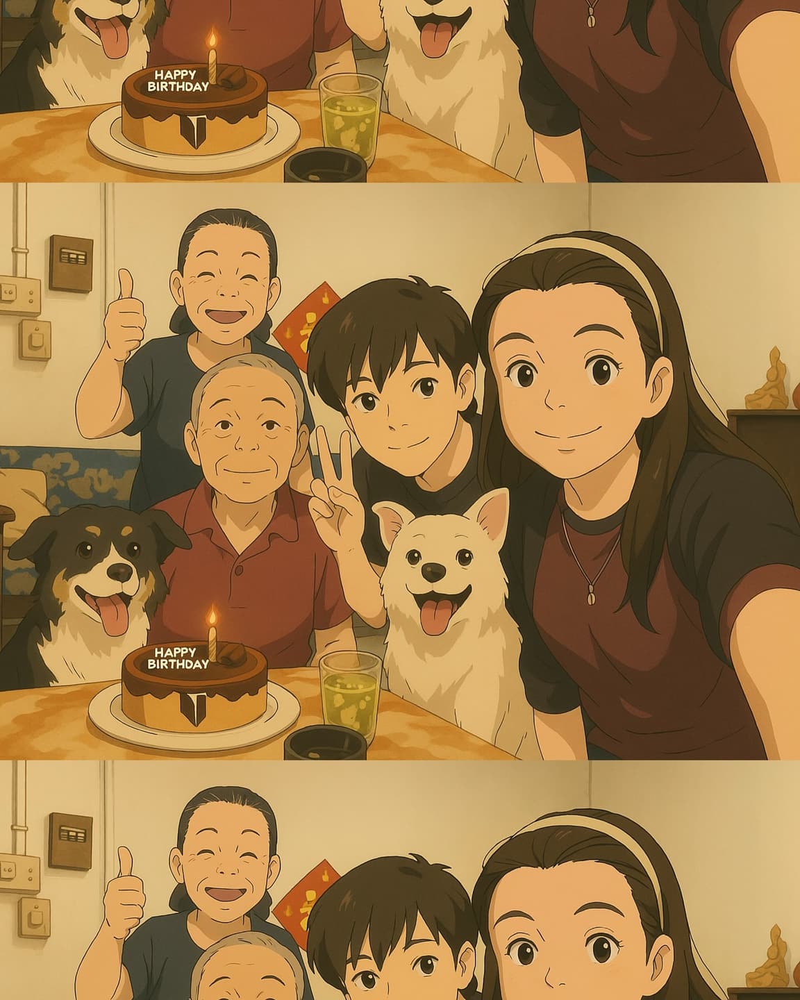 Birthday wishes with family photo 7