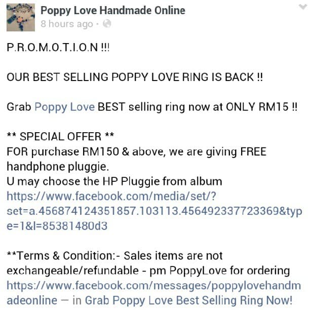Poppy Love Ring Promotion Map 2