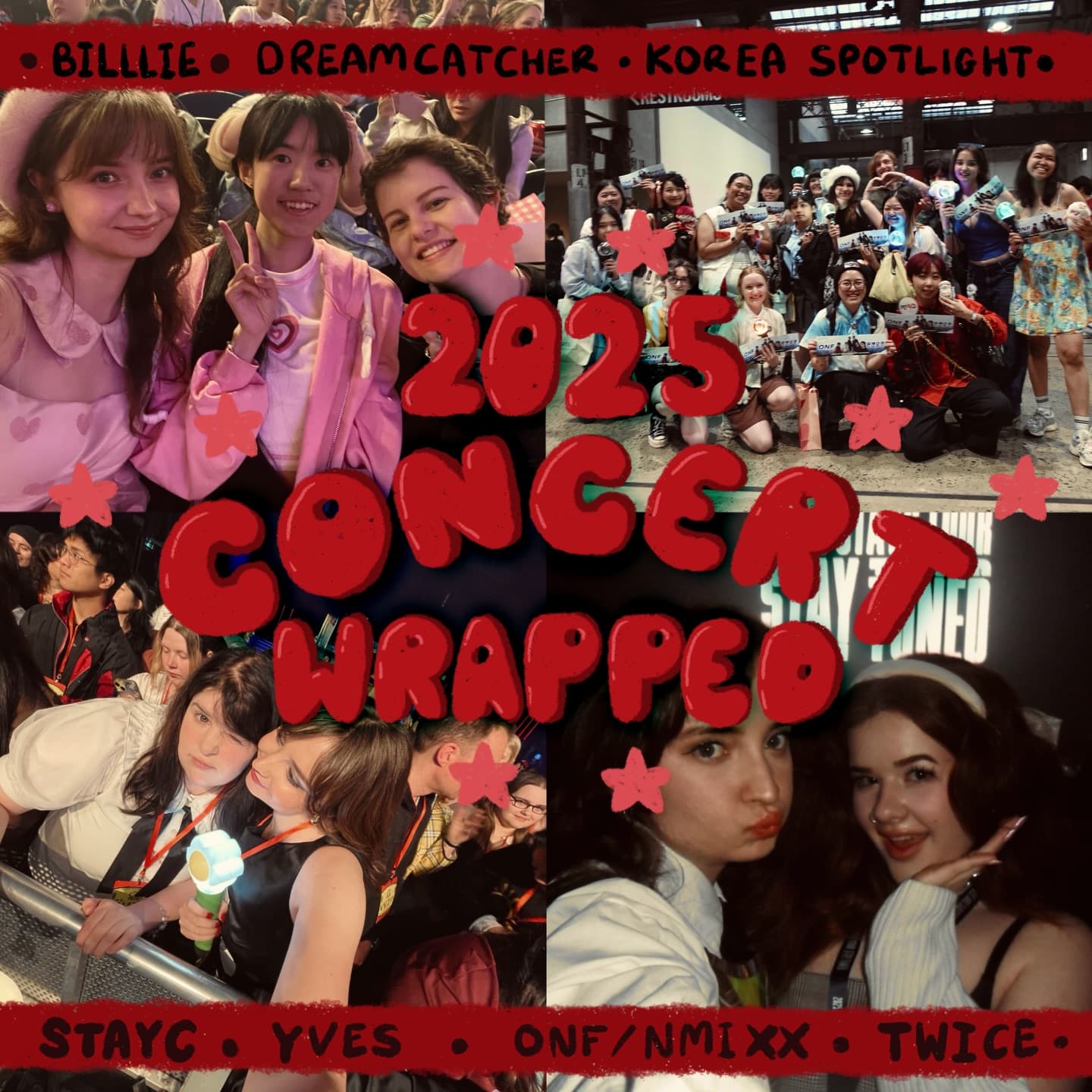 My 2025 Concert Collage