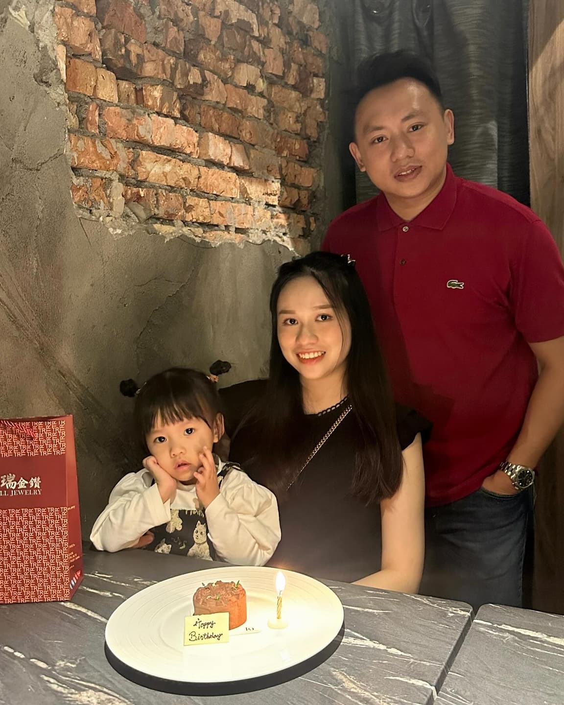 Quick celebration with the missus before the new member joins. 2