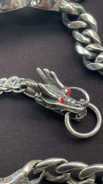 Surgical steel necklace bracelet