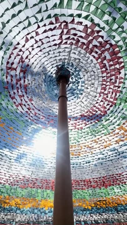 A prayer beneath the prayer flags