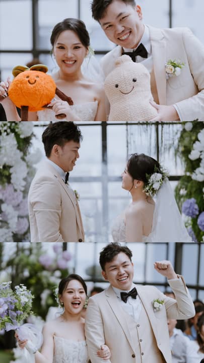 A year after the wedding, reliving the good old days