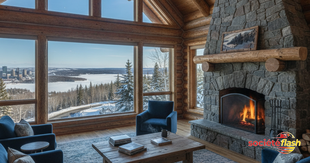 [PHOTOS] Un lodge digne de Yellowstone à 15 minutes du centre-ville de Québec à vendre... pour 14 M